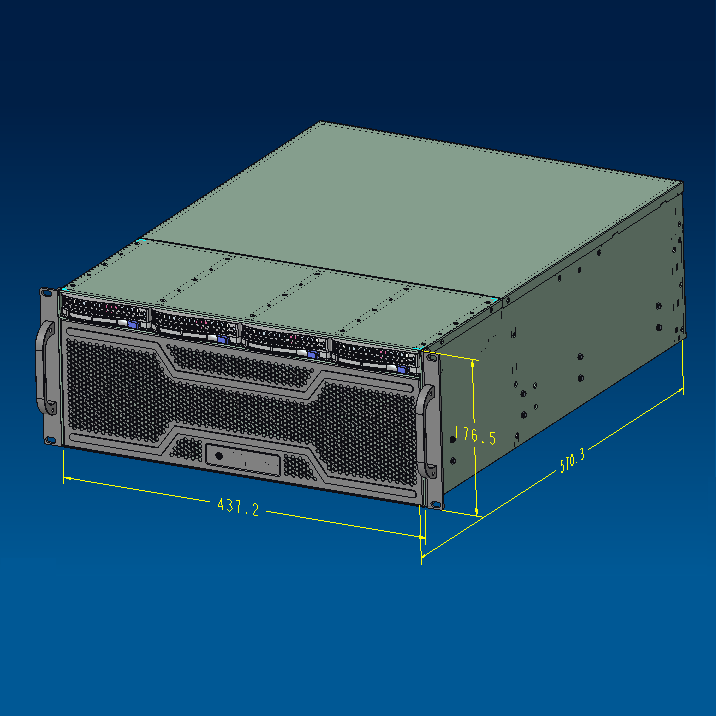 8 Gpu 4U Server Chassis - Rack 4U 4bays Hotswap Server case