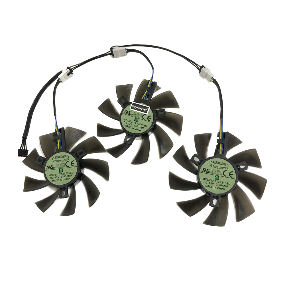 3Pcs/Set DIY T129215BU,GPU Coo - огляд і ціна Rx 5700 Xt 8Gb Video Card