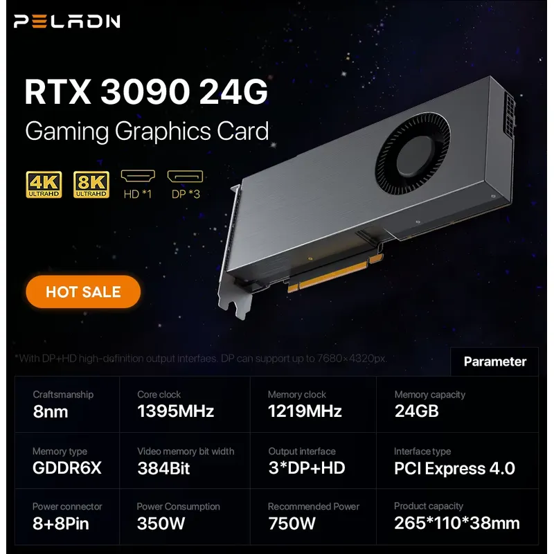 Hot Sale Low Price AI Server G - огляд і ціна Rtx 3090 24Gb Graphics Card