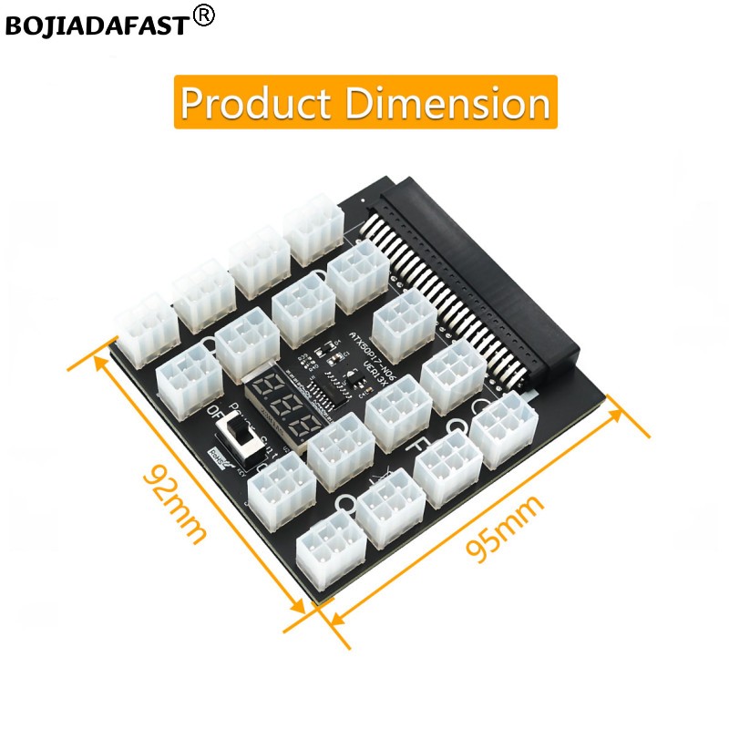17 Ports PCIe 6Pin Connector S - огляд і ціна 2400W Server Psu Breakout Board