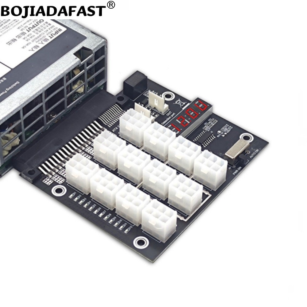 12 Ports PCIe 6Pin Connector B - огляд і ціна 2400W Server Psu Breakout Board