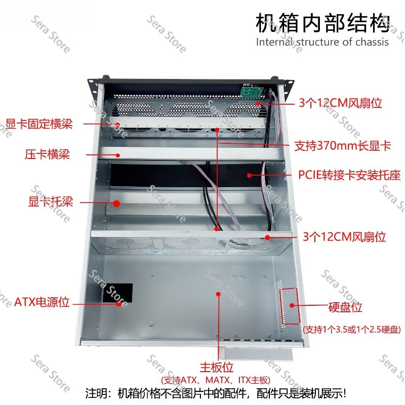 4U Multi-Graphics Card Chassis - огляд і ціна 8 Gpu 4U Server Chassis